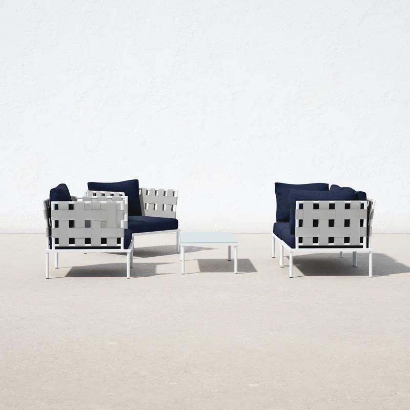 Modway Harmony 5 Piece Outdoor Patio Aluminum Sectional Sofa Set
