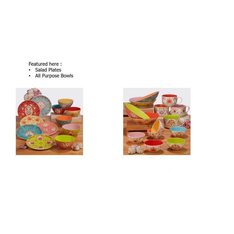 Certified International Certified International Francesca Set Of 4 Soup Bowl 4 Asst