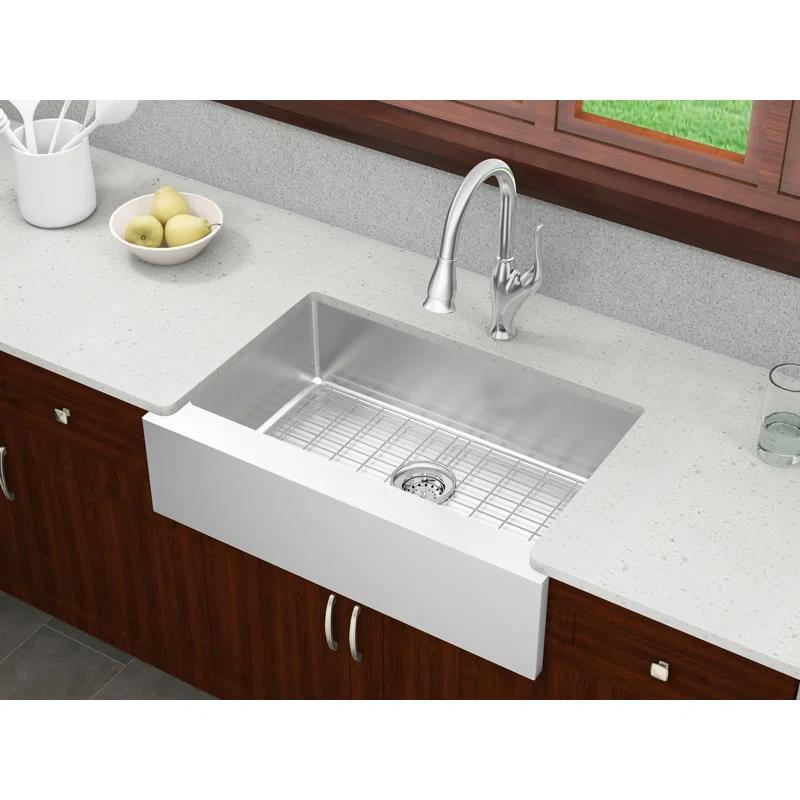 CMI 482-6767 Lapeer 31'' L Farmhouse / Apron Single Bowl Stainless Steel Kitchen Sink