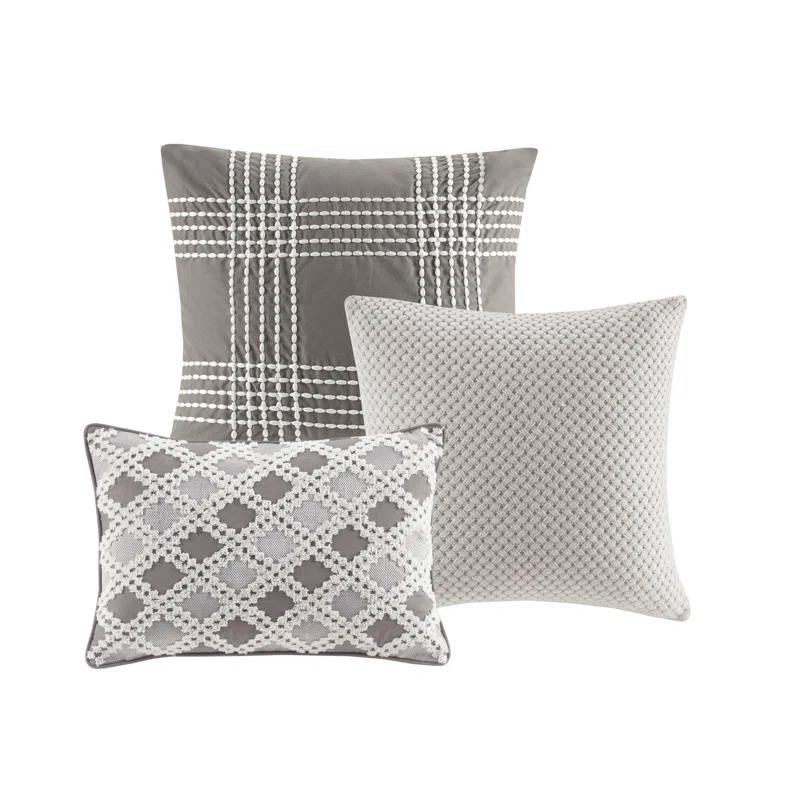 Madison Park Signature Madison Park Signature Essence Oversized Cotton Clipped Jacquard Comforter Set