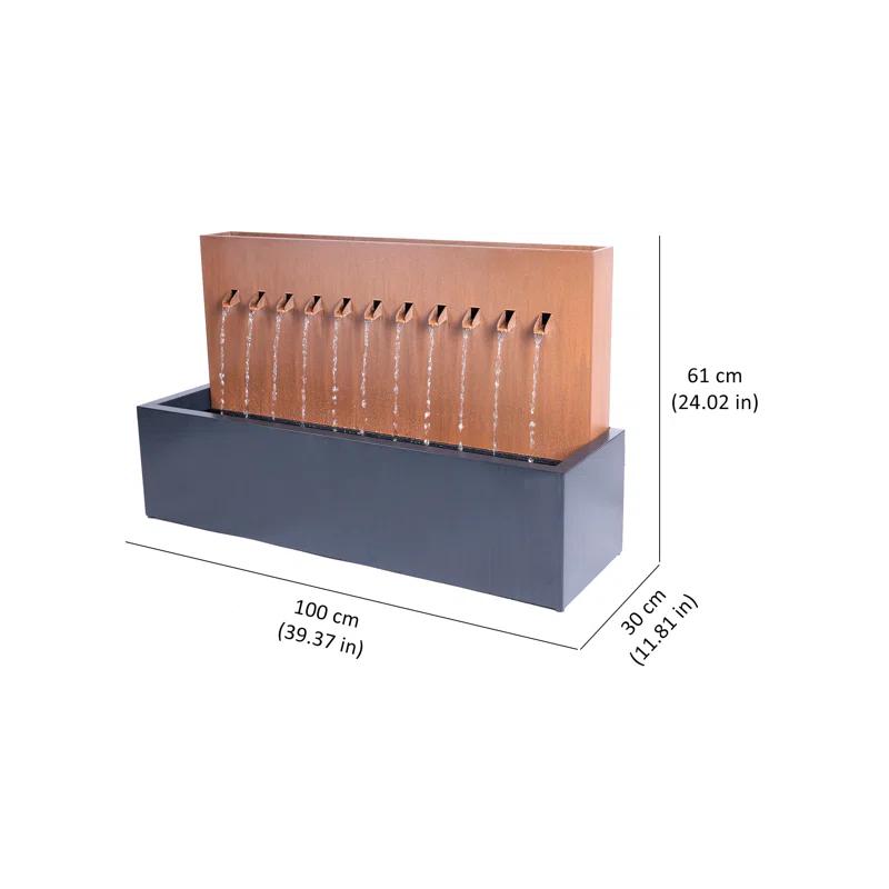 Hi-Line Gift Ltd. Metal Weather Resistant Floor Fountain