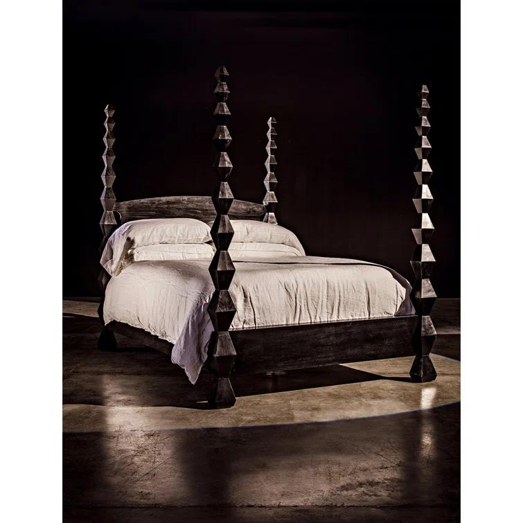 Noir Brancusi Solid Wood Four Poster Bed