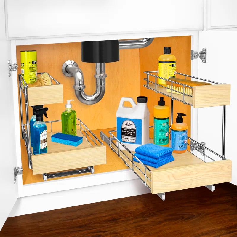 LYNK PROFESSIONAL LYNK PROFESSIONAL® Select™ Slide Out Under Sink Kitchen Cabinet Organizer 11.5"W x 18"D, Wood