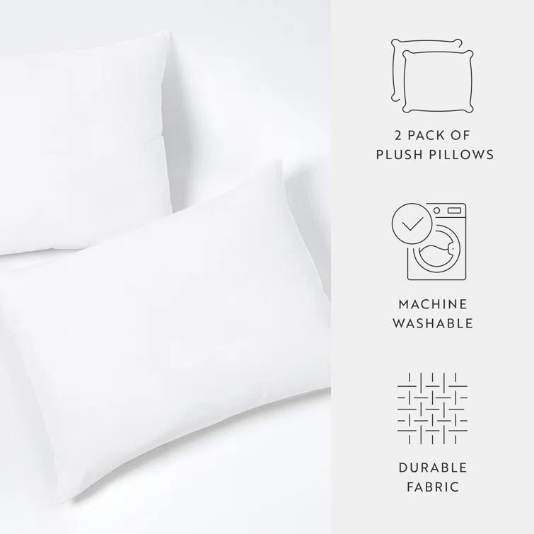 Wayfair Sleep™ 2-Pack Plush Bed Pillows Set