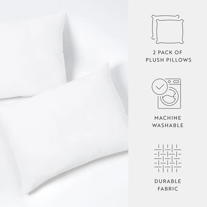 Wayfair Sleep™ 2-Pack Plush Bed Pillows Set