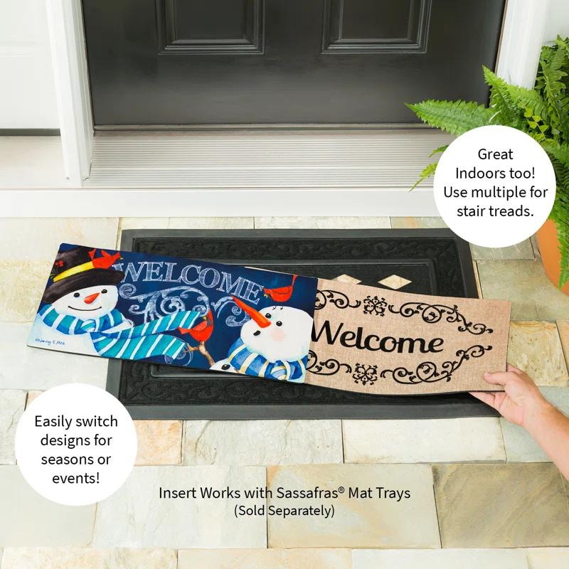 Evergreen Enterprises, Inc Sassafras Harvest & Winter Set of 5 Door Mats with Rubber Display Frame & Reviews | Wayfair
