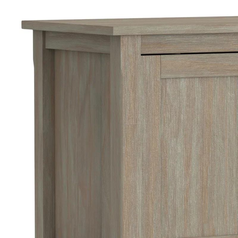 Simpli Home Warm Shaker 72"W Solid Wood TV Stand for TVs up to 80" with 4 Storage Cabinets and 2 Drawers