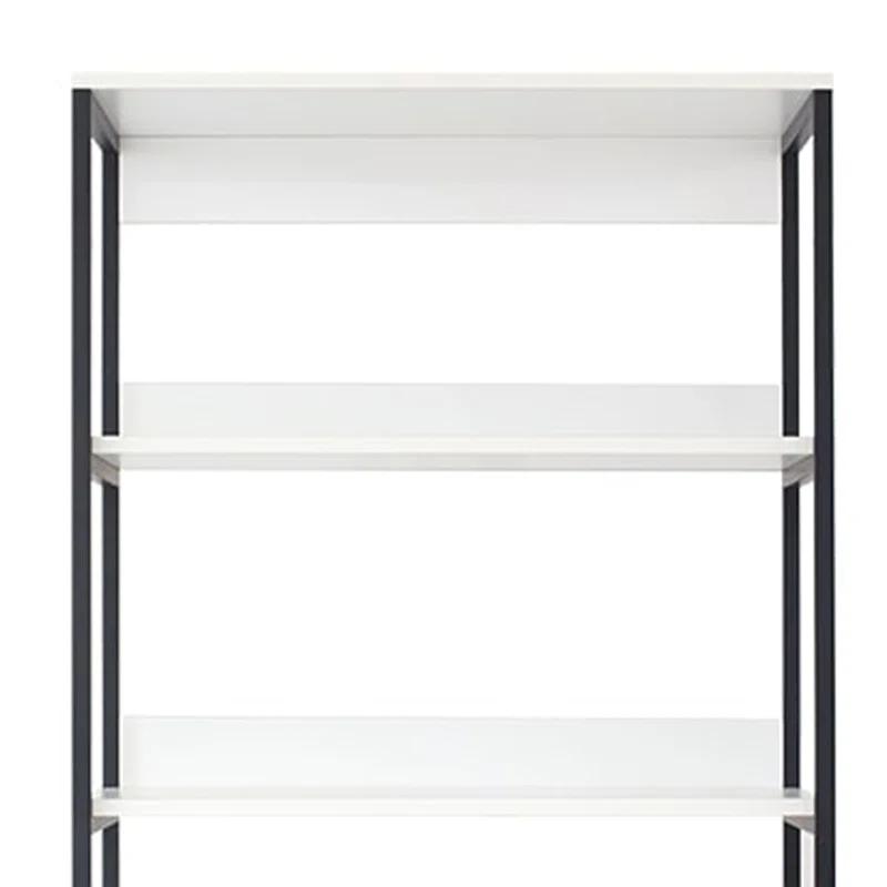 Benjara Cox Tall Modular Closet System, 5 Storage Shelves And Black Metal Frame