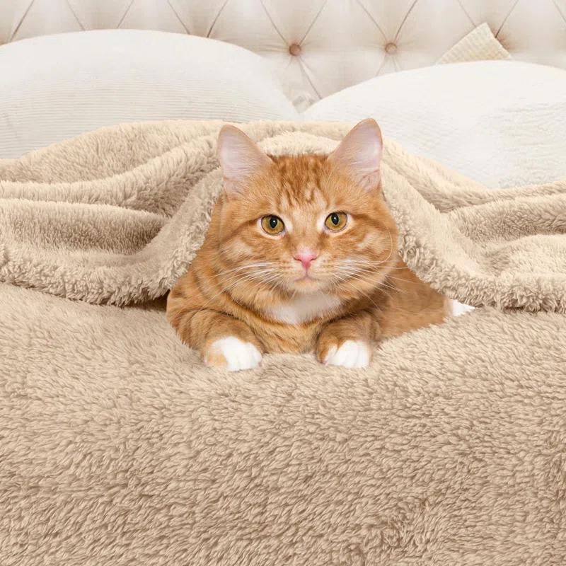 Superior Superior Solid Polyester Reversible All-Season Fleece Throws Blanket