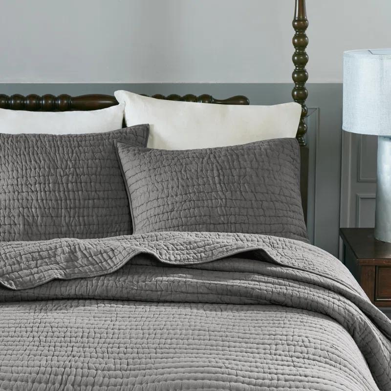 Madison Park Signature Madison Park Signature Serene 3 Piece Hand Quilted Cotton Quilt Set