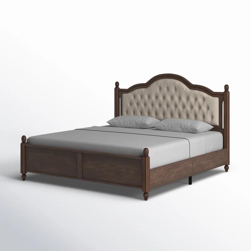 Lark Manor™ Amilio Upholstered Bed Solid Wood Platform