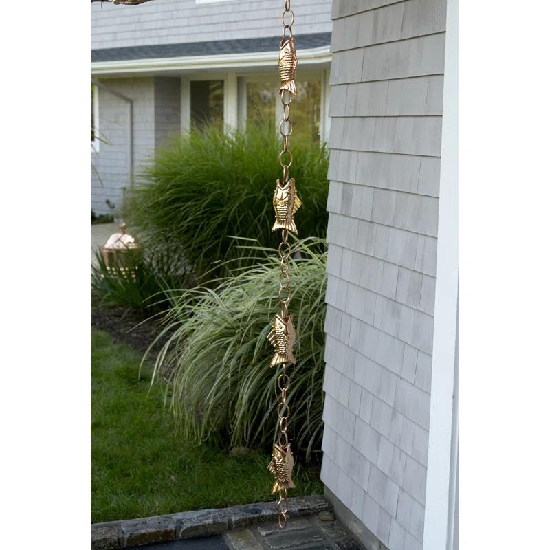 Highland Dunes Carlisle Weather Resistant Copper Animals Rain Chain