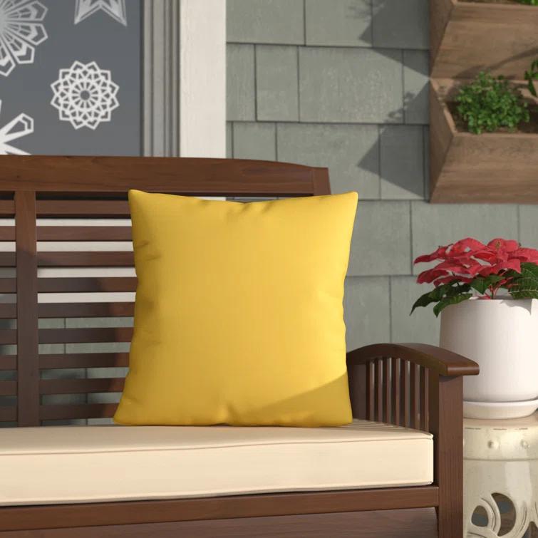 Casual Cushion Solid Sunbrella® Fabric 1-Piece Indoor/Outdoor Square Throw Pillow, 15"W x 15"L