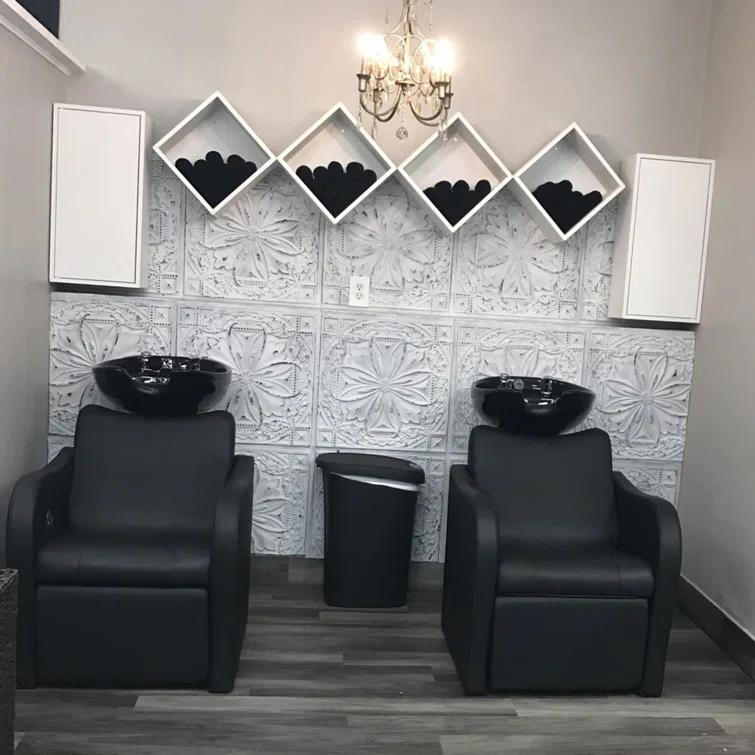 FromPlainToBeautifulInHours Milan 24'' L x 24'' W Textured PVC Drop-In & Glue Up Ceiling Tile Ceiling Tile (Set of 10)