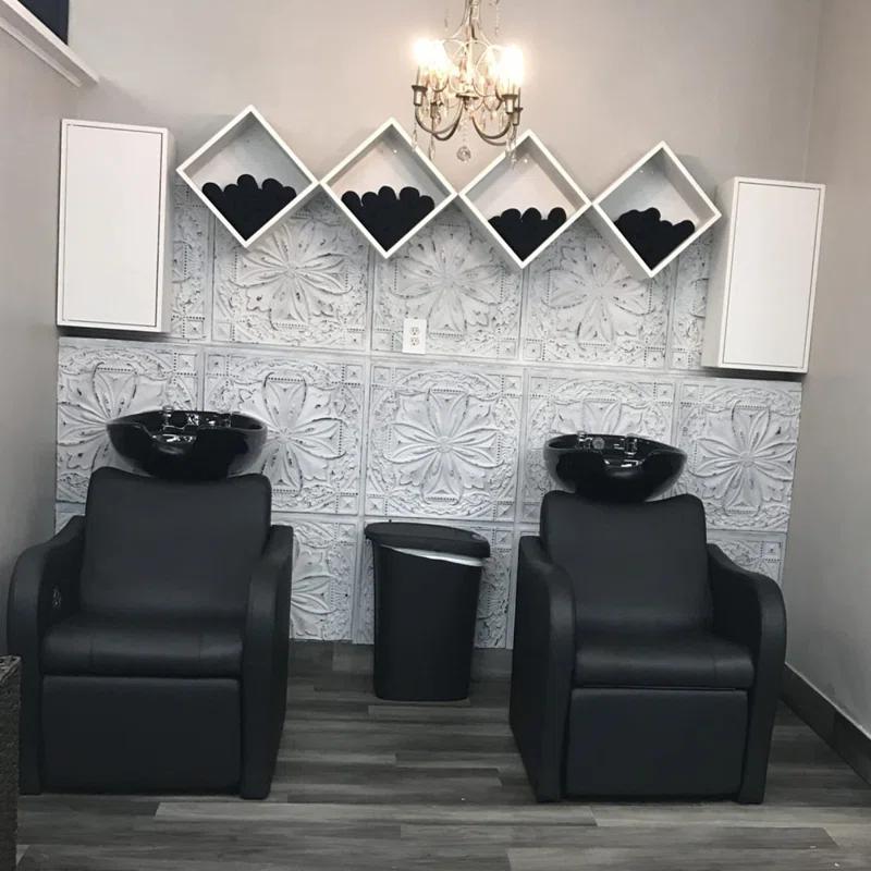 FromPlainToBeautifulInHours Milan 24'' L x 24'' W Textured PVC Drop-In & Glue Up Ceiling Tile Ceiling Tile (Set of 10)