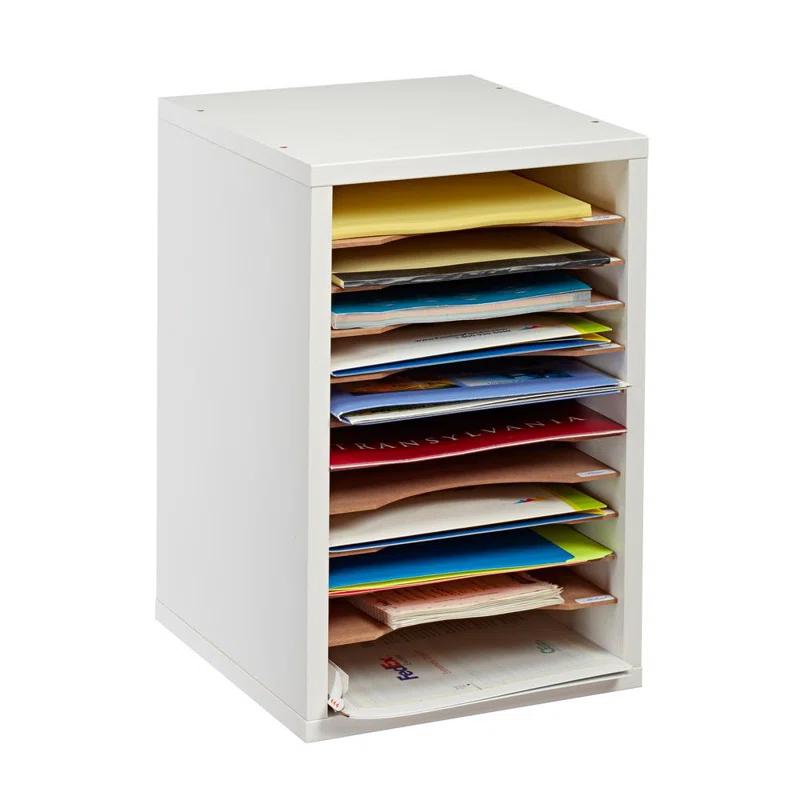 AdirOffice Manufactured Wood Compartment Organizer Literature Sorter Organizer
