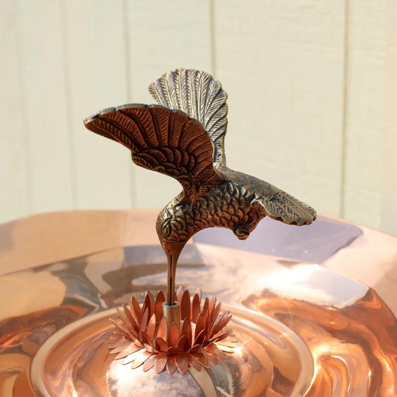 Ophelia & Co. Hummingbird Birdbath with Wall Mount Bracket