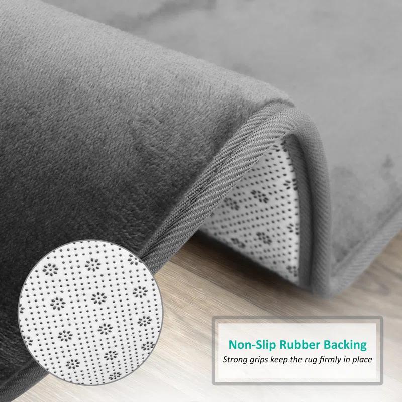 Clara Clark Ultra Soft and Absorbent Memory Foam Bath Rug Set with Non-Slip Backing
