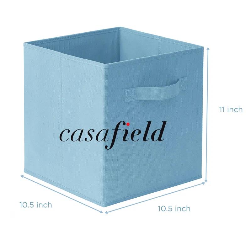 Casafield 10.5" L x 10.5" W x 11" H Collapsible Fabric Cube Storage Bins (Set of 6)