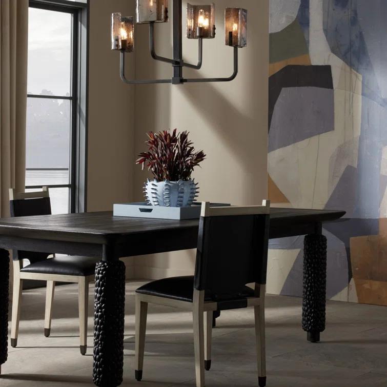 Slate Blue Mosaic Wood Tray with Handles