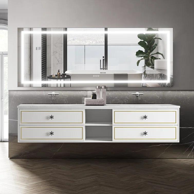 AMANI Eleen 96 In. W X 23 In. D X 22 In. H Bath Vanity Cabinet Without Top