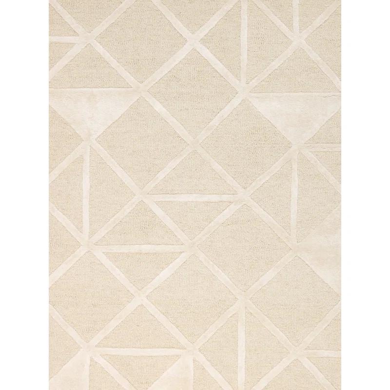Hand Tufted Viscose Geometric Rug