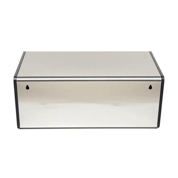 Brabantia Fall Front Bread Box, Matte Steel Fingerprint Proof