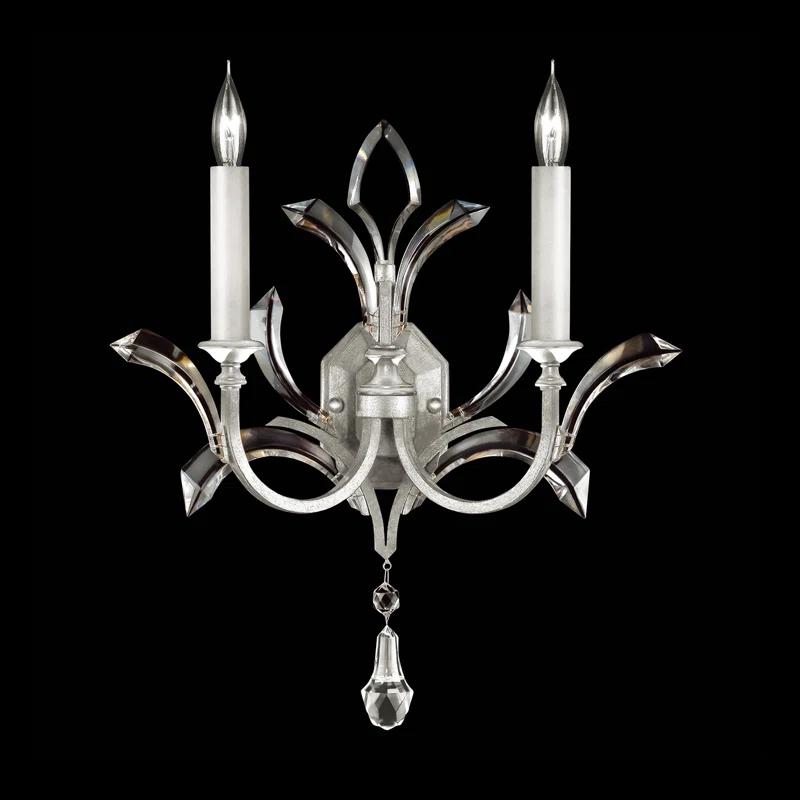 Fine Art Handcrafted Lighting Beveled Arcs Candle Wall Light