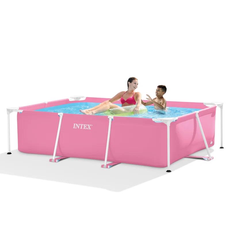 Intex Plastic Rectangle Frame Set Pool 23.62'' H x 59'' W x 86.62'' L