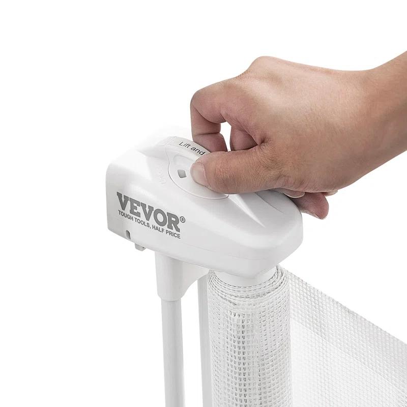 VEVOR VEVOR Retractable Gate Black Plastic Wall Mounted Pet Gate
