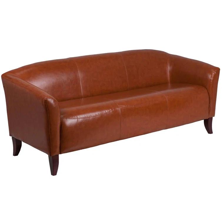Flash Furniture HERCULES Imperial Series LeatherSoft Sofa with Cherry Wood Feet