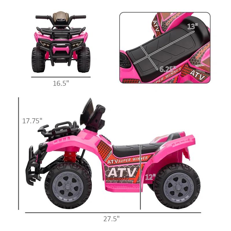 Aosom Aosom 6 Volt 1 Seater All-Terrain Vehicles Battery Powered Ride On