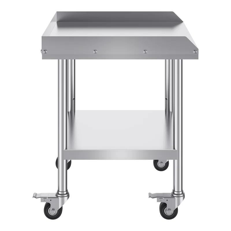 VEVOR VEVOR Stainless Steel 28'' L x 24'' W x 30'' H Adjustable Portable Work Table