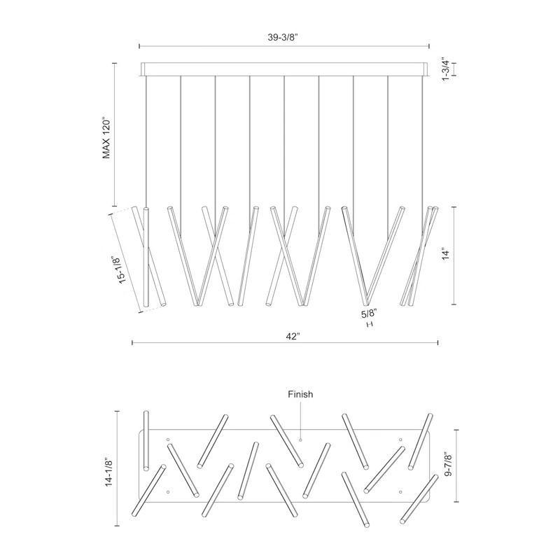 Kuzco Lighting 14 - Light LED Kitchen Island Pendant