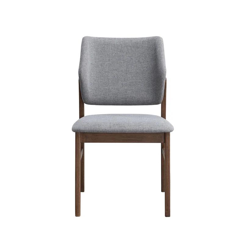 ACME Furniture Sarha Armless Side Chair In Light Gray And Walnut (Set Of 2)