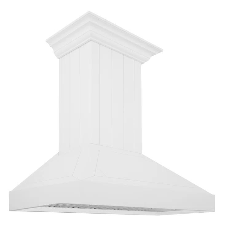 ZLINE 30 in. Convertible Vent Wooden Wall Mount Range Hood in Antigua & Walnut