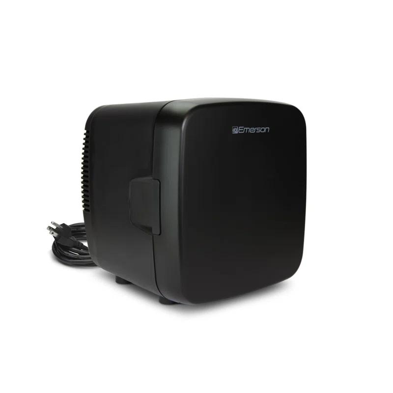 Emerson Emerson EFC-5001 Portable XL Mini Fridge Cooler for 12 Cans, 8L Capacity, AC/DC Power Compatibility, Removable Shelf, Lightweight Design – Ideal for Home, Office, Travel, Dorms, and Outdoor Use