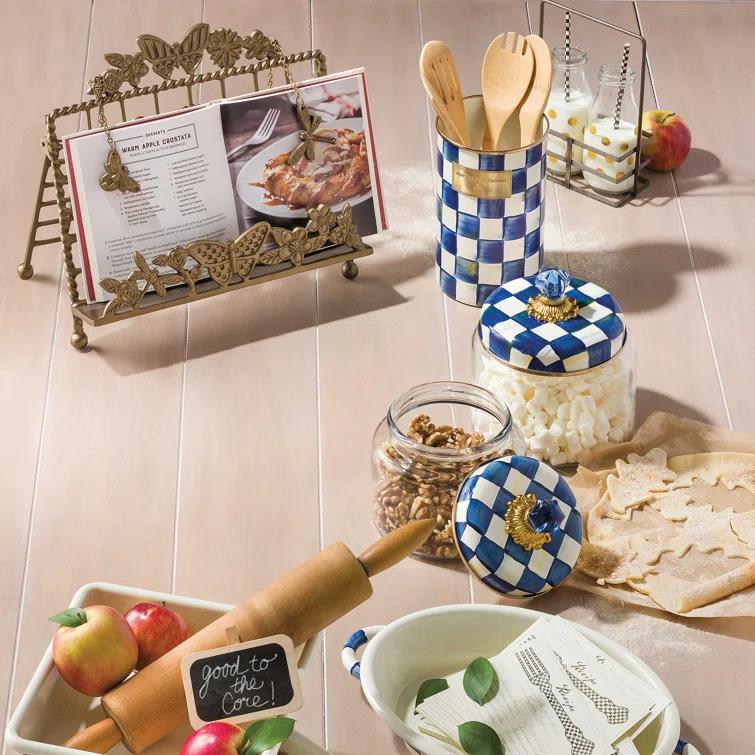 MacKenzie-Childs Check Utensil Crock