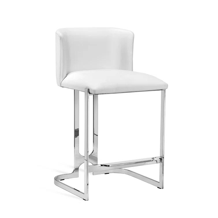 Interlude Banks Upholstered Counter Stool with Metal Frame