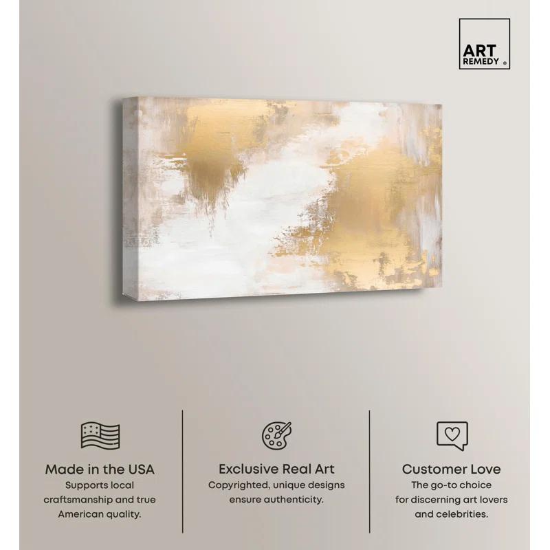 Art Remedy Rushed Golden I Canvas Abstract Art Prints by Art Remedy