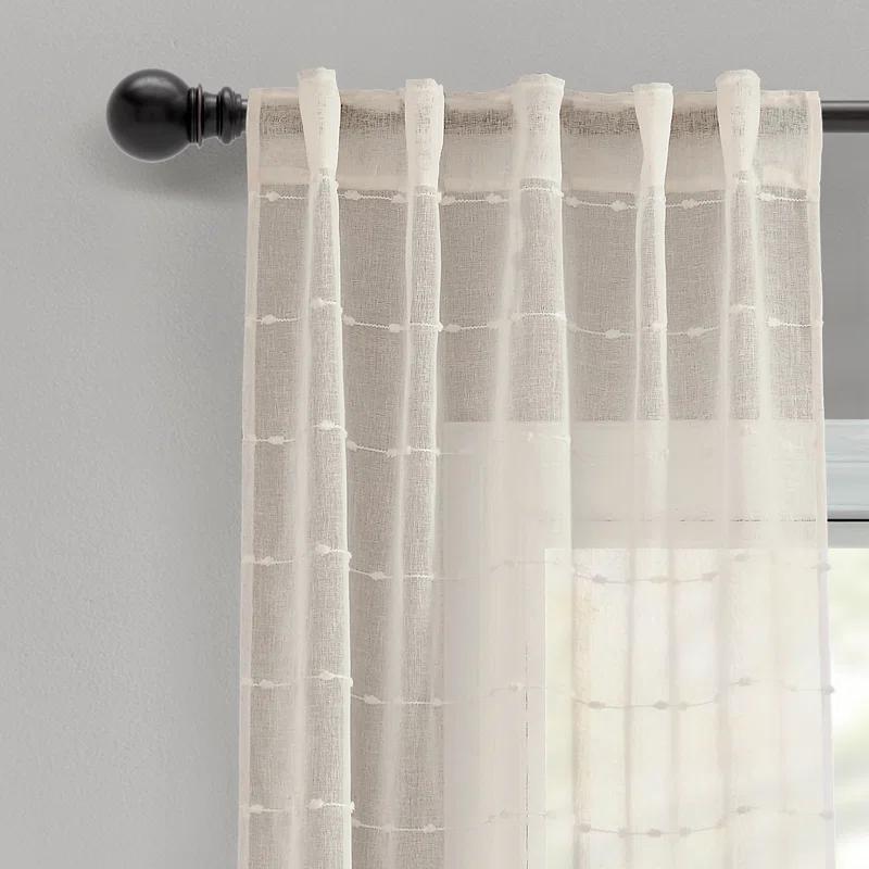 Lush Decor Solid Sheer Curtain Panels (Set of 2)