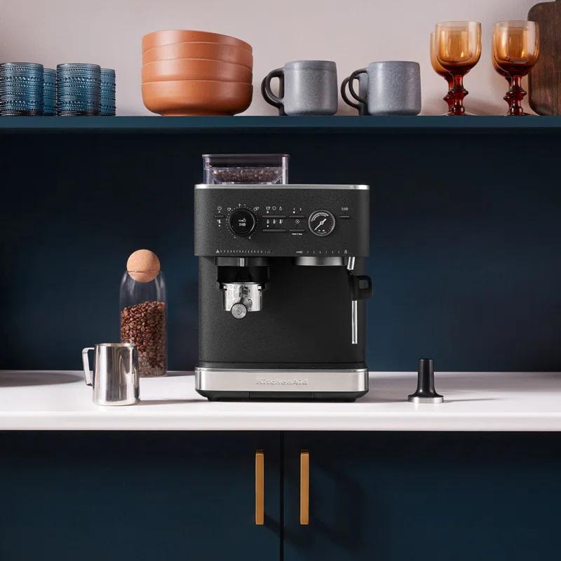 KitchenAid ® Semi-Automatic Espresso Machine in Cast Iron Black