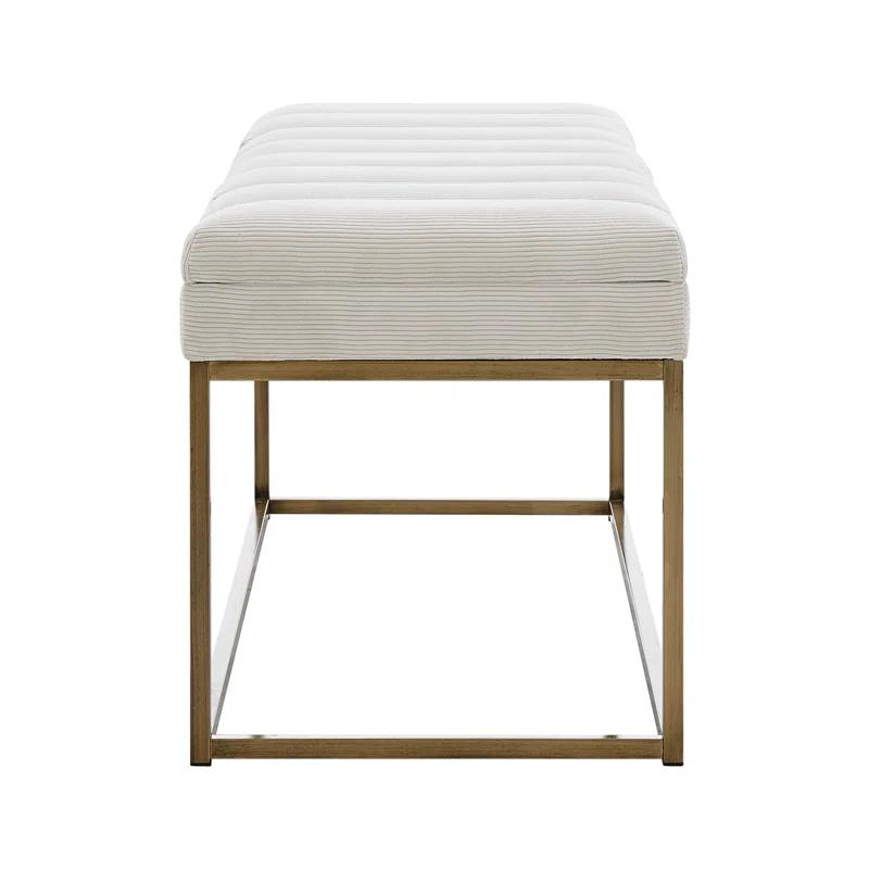 Everly Quinn Georgenia Polyester Upholstered Bench