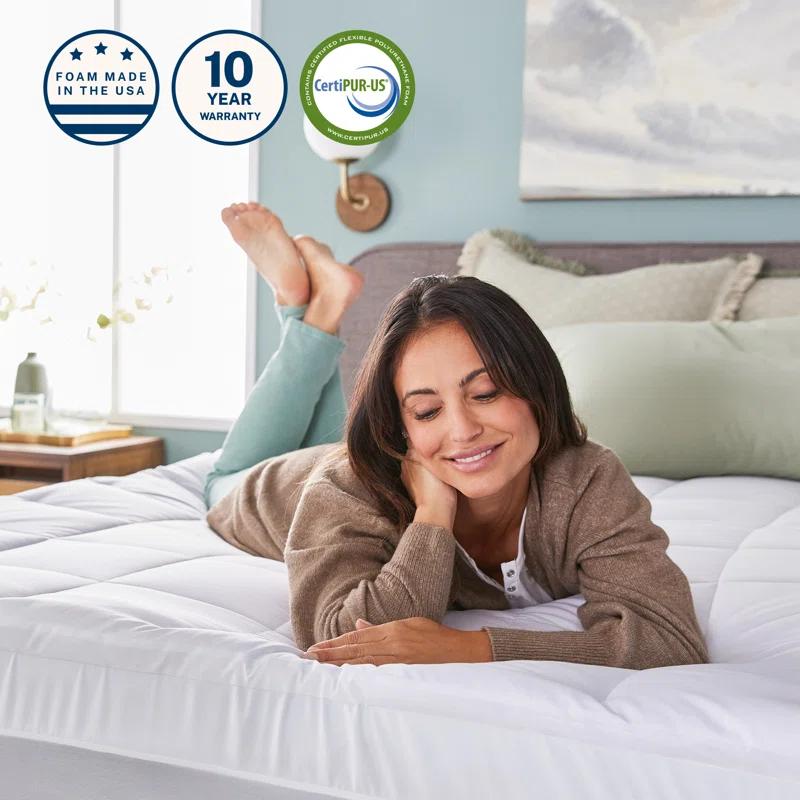 Sleep Innovations 4'' Gel Memory Foam Mattress Pad