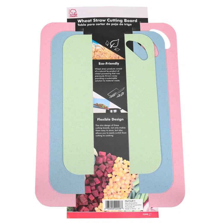Chef Craft Chef Craft 3-Piece Wheat Straw Cutting Board Set