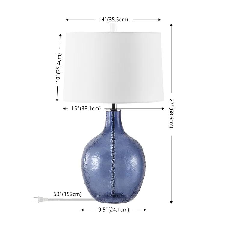 Ebern Designs Glass Table Lamp