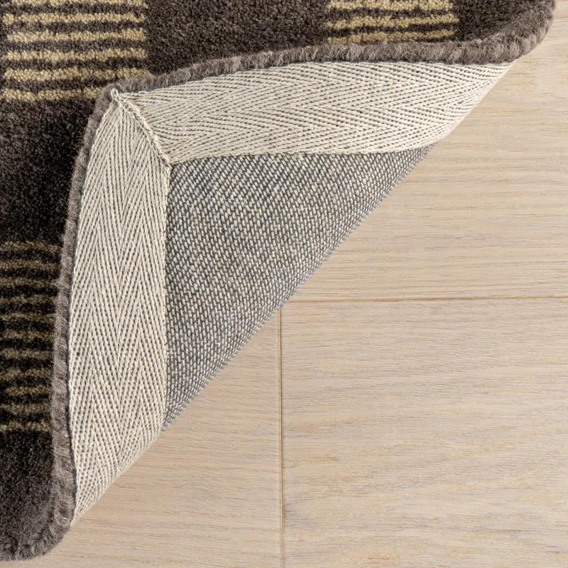 Ebern Designs Quince Checkered Wool Area Rug