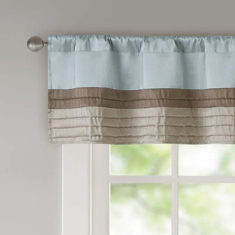 Madison Park Amherst Polyoni Pintuck Single Window Valance