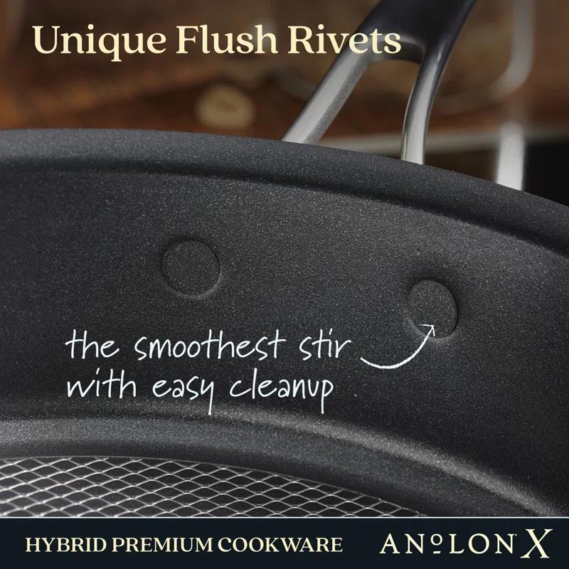 Anolon X Hybrid Cookware Nonstick Sauté Pan With Lid, 3.5-Quart