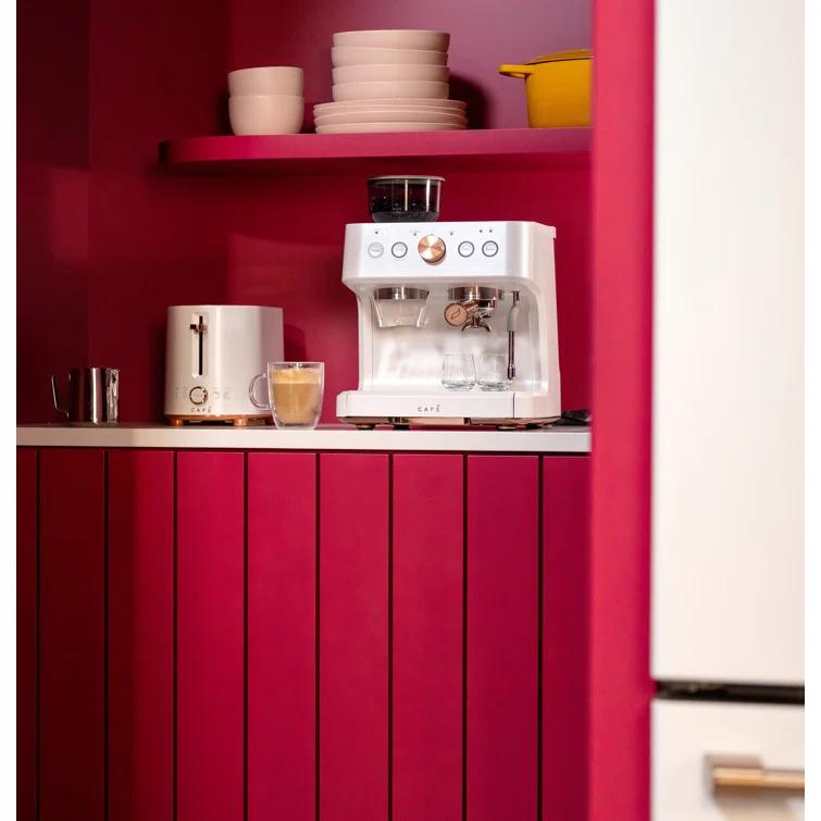 Café ™ Matte White Bellissimo Semi-Automatic Espresso Machine